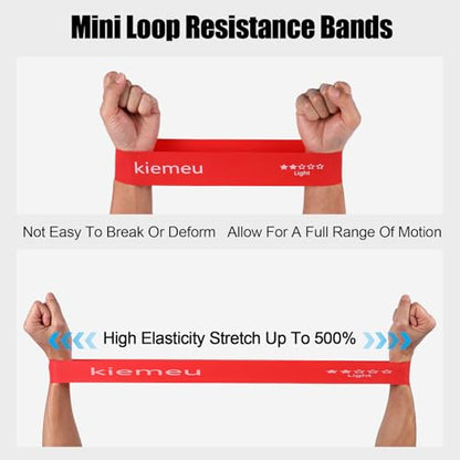 Mini Loop Resistance Bands for Working Out Legs, Elastic Stretch Bands for Exercise Loop Bands, Rubber Exercise Bands for Physical Therapy and Rehab, 6 cm Upgraded Version