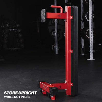 Titan Fitness Elite Series Single Post Flat Bench, Rated 1,000 LB, 2.5" Thick HeftyGrip Vinyl Pad, Dedicated Home Gym Competition Weightlifting & Strength Training Utility Bench - color: Red