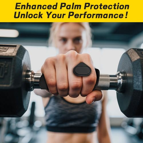 HUAFA Anti-Slip Workout Grips, Gym Grips Weight Lifting Grips Pads, Ergonomics Weight Lifting Gloves for Men Women Deadlift, Fitness Training and Exercise, Gym Grips Pads for Palm Protection - color: Pink