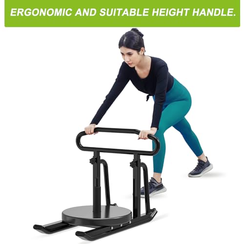Dolibest Weight Sled, Fitness Sled, Workout Sled for Fitness Strength Training and Speed Improvement, Push-Pull Prowler Training, Suitable for 1-2" Weight Plates, Black - color: Black Height-adjustable Push-Pull Sled