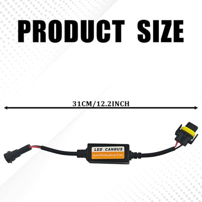 Car CAN Bus Decoder, H11 Load Resistor Turn Signal Harness Adapter, Anti-Flicker Error Decoder Resistor Universal for Tail Light Conversion Kit (H8/H9/H11, 2PCS) - size: H11