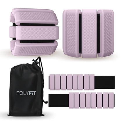 Polyfit Wrist & Ankle Weights - 1 Pair - Wearable Ankle Weights for Women and Men - Wearable Bracelet for Exercise, Yoga, Walking, Running, Dance, Barre, Pilates, Cardio, Aerobics - color: LAVENDER