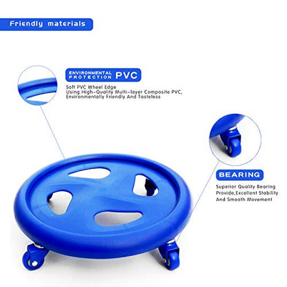 Abdominal Roller Ab Exercise Wheel Disc Core Coaster Core Fitness Sliders Ab Workout Equipment Easy Roller with Knee Mat for Home Gym