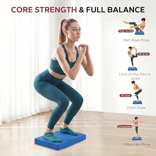 Stability Trainer Pad - Foam Balance Exercise Pad Cushion for Therapy, Yoga, Dancing Balance Training, Pilates,and Fitness