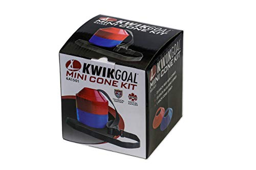 Kwik Goal Mini Disc Cone Kit (50-Pack) - color: Blue/Red, size: 1 3/8" tall with 5" diameter base