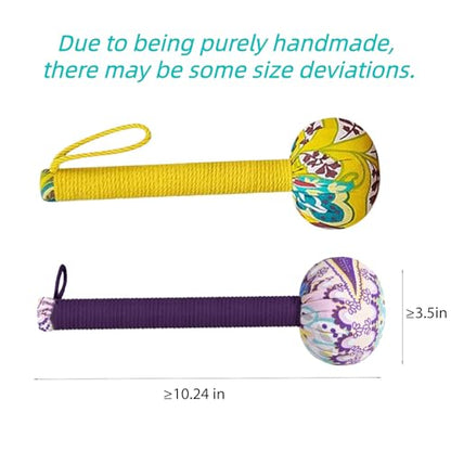 Mugwort Massage Hammer, Massage Tools Back, Shoulder & Body - Handheld Percussion Therapy Tool with US Design Patent, (Noble Yellow/deep Purple) - color: Noble Yellow/Deep Purple