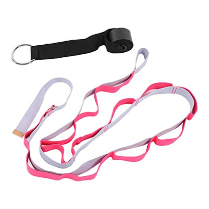 KANASI Yoga Stretching Strap, adjustable fitness band for leg flexibility improvement in gymnastics dance and physical therapy - color: Red