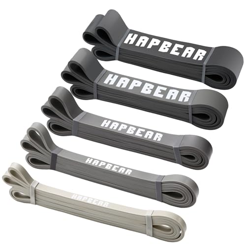HAPBEAR Pull Up Assistance Bands - Pull Up Bands - Resistance Bands - Exercise Bands Resistance Bands Set - Workout Bands for Working Out, Stretching, Muscle Training