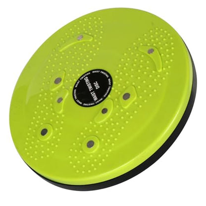 Body Sculpting Waist Twisting Disc with 8 Magnets - 9.8 Inch Ab Rotating Balance Board, Stable & Easy to Use for Beginners to Advanced Fitness Enthusiasts - color: Green