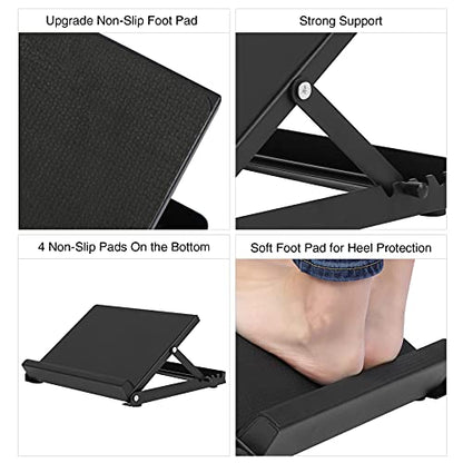 Steel Calf Stretcher,Portable Slant Board,Adjustable Ankle Incline Board and Stretch Board with Full Non-Slip Surface,5 Positions,16”x14