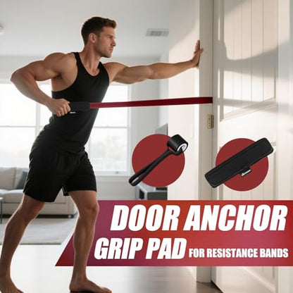 WHATAFIT Resistance Bands, 5 Level Pull Up Assistance Bands for Working Out - color: 5-125LBS ORANGE RED+GRIP