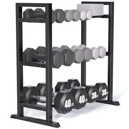 Dumbbell Rack, 2-Tier | 3-Tier Weight Rack for Home Gym, 300LB | 450LB Adjustable Dumbbell Rack Stand Only Weight Storage Rack Gym Organizer - size: 3-Tier dumbell rack