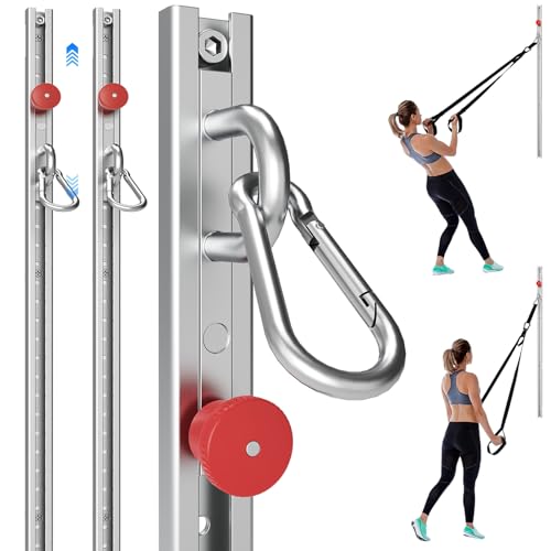 Adjustable Resistance Band Wall Mount System(2PCS),Home Gym Dedicated Resistance Band Wall Anchor, Ideal for Strength Training, Physical Therapy & Rehab Training