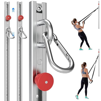 Adjustable Resistance Band Wall Mount System(2PCS),Home Gym Dedicated Resistance Band Wall Anchor, Ideal for Strength Training, Physical Therapy & Rehab Training