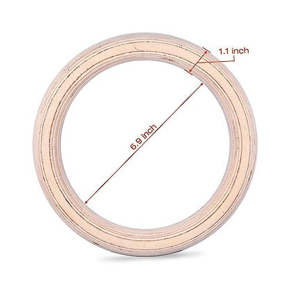 TOYANDONA Birch Wood Gymnastic Rings 250kg Load for Cross Training Workouts