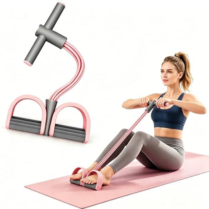 Pedal Resistance Band with Handle,4/6/8 Resistance Levels Elastic Pull Rope, Portable Fitness Bands for Leg Butt Training, Home Gym, Yoga, Pilates