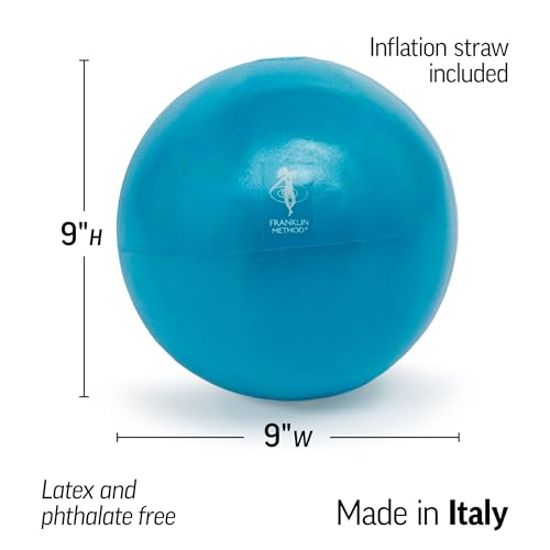 OPTP Franklin Method Air Ball – Soft, Inflatable Pilates Ball, Blue, 9"