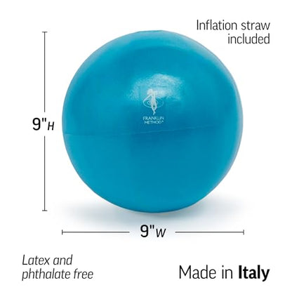 OPTP Franklin Method Air Ball – Soft, Inflatable Pilates Ball, Blue, 9"