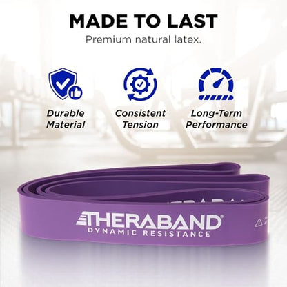 THERABAND Resistance Band Loop, Exercise, Workout, Physical Therapy, Purple - size: X-Heavy (50 lbs)