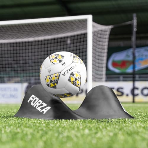 FORZA Goalkeeper Training Deflection Ramp | Durable Rubber Ball Deflector for Soccer- Ideal for GK Reactions, Reflex Training, and Shot Stopping Practice - Two Styles for Varied Training