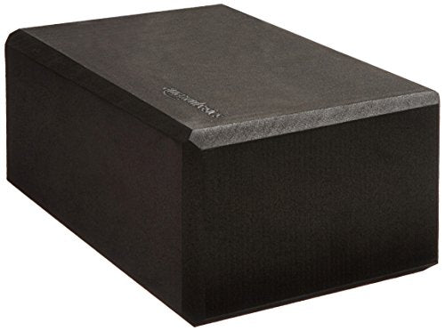 Amazon Basics Non-Slip Yoga Blocks, Set of 2, Deepen Poses, 4" x 9" x 6", Black