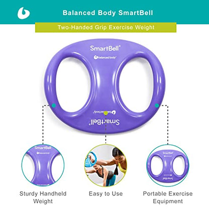 Balanced Body SmartBell Ergonomic Two-Handed Pilates Exercise Weight, Pilates Dumbbell, Exercise Equipment for Home Gym or Pilates Studio Use - color: Purple