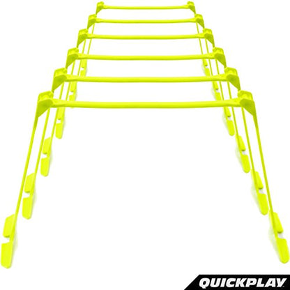 QUICKPLAY PRO Quick-Click Adjustable Speed Hurdles, Set of 6 | 3 Heights in One (6", 9", 12") | All-in-One Agility & Plyometric Training Hurdles | Patented, Portable & Durable
