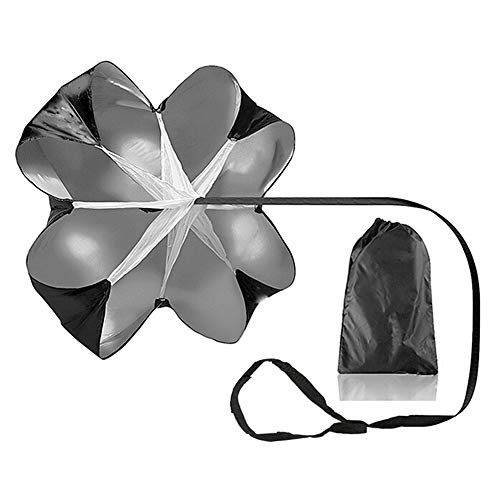 Running Speed Training,2 Umbrella Speed Chute,Resistance Parachute,Training Parachute,Running Parachute for Adul,Black