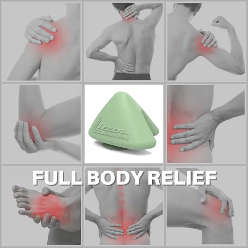 LEZER Large Trigger Massage Point, Manual Massage Ball, Muscle Knot Release Tool, Deep Tissue Relief, Hip Flexor Iliacus Back Psoas Hand Foot Myofascial Physical Therapy, 3.5 inｘ3 in, Green - style: 06 - Large Trigger Green
