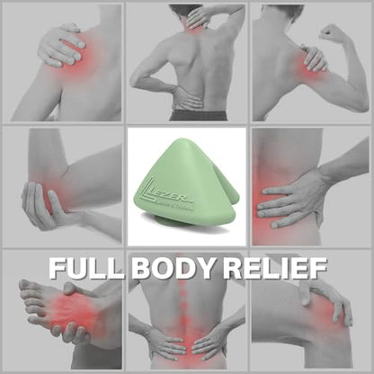 LEZER Large Trigger Massage Point, Manual Massage Ball, Muscle Knot Release Tool, Deep Tissue Relief, Hip Flexor Iliacus Back Psoas Hand Foot Myofascial Physical Therapy, 3.5 inｘ3 in, Green - style: 06 - Large Trigger Green