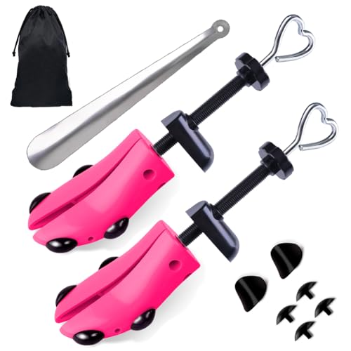 Shoe Stretcher for Women & Men Wide Feet - Premium Shoe Expander Widener Stretch Length Width - color: Neon Pink, size: S for Women US Size5.5-10