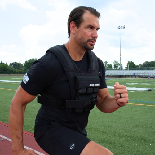 Gronk Fitness Weighted Vest | Heavy Duty Workout Vest for Men & Women | Adjustable Weight Vest for Strength Training, Calisthenics, Functional Fitness, Running & Conditioning - size: 25 LBS