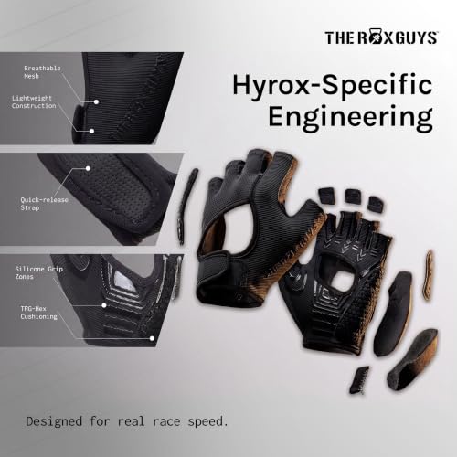 Grip Gloves for Hyrox | Men & Women | Ski Erg, Sled Pull, Farmers Carry - size: Large