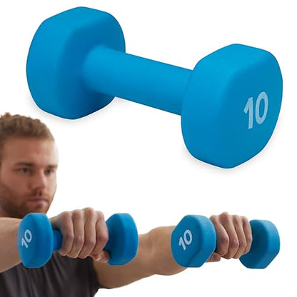 Gaiam Dumbbell Hand Weight (Sold in Singles) - Neoprene Coated Exercise & Fitness Dumbbell for Home Gym Workouts and Strength Training - Free Weights for Women and Men