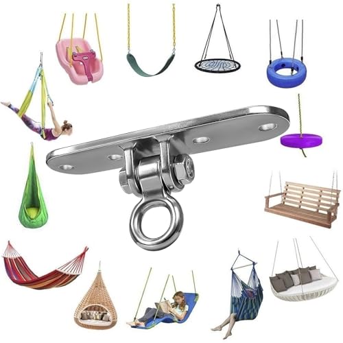 Swing Hanger Heavy Duty Ceiling Mount 800LB Capacity Stainless Steel Swing Hardware Accessories for Porch Playground Yoga Heavy Bag - size: Size 4