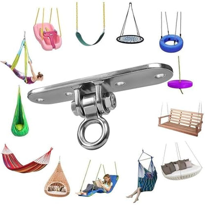 Swing Hanger Heavy Duty Ceiling Mount 800LB Capacity Stainless Steel Swing Hardware Accessories for Porch Playground Yoga Heavy Bag - size: Size 4