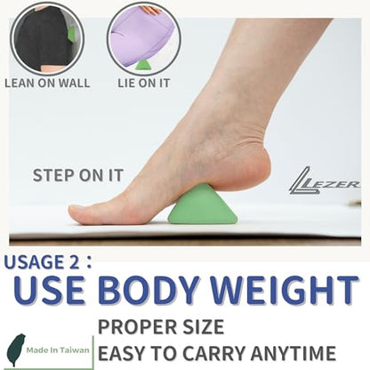 LEZER Trigger Massage Point, Manual Massage Ball, Muscle Knots Relief Tool, Myofascial Release, Physical Therapy, Deep Tissue Back Massage, Plantar Fasciitis, 2.9 in x 2.1 in (Green) - style: 03 - Trigger Green