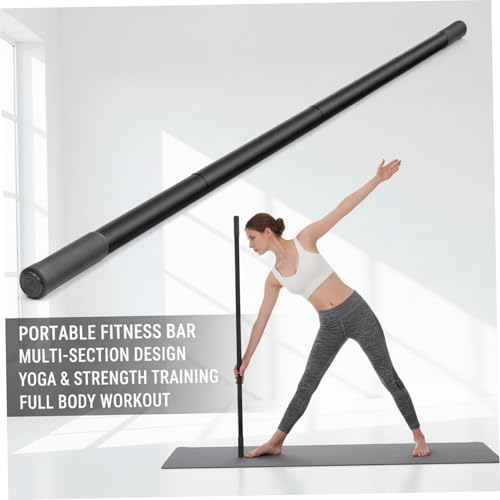Yoga Stick Sturdy Steel Stretching Stick with Non-Slip Ends & Foam Handles for Mobility Flexibility & Balance | Exercise Pole for Fitness Posture Correction