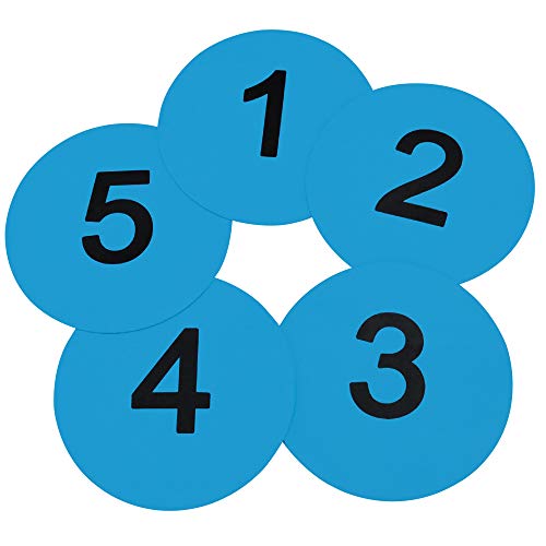 8inch Numbered Floor Spot Markers - style: Blue 1-5