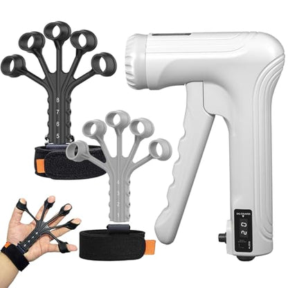 Hand Grips Strengthener, Forearm Strength Trainer- Adjustable Resistance 11-220Lbs Hand gripper with Counting,Finger Exerciser,Hand Extension Exerciser for Muscle Building and Injury Recover Combo Set