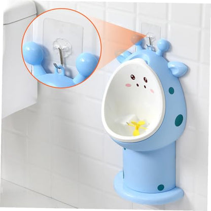 Height Boys Urinal Potty for Toilet Training Portable Cartoon Design with Suspension Hook and Splash-Proof Design Durable PP Material for Boys Training Urinal