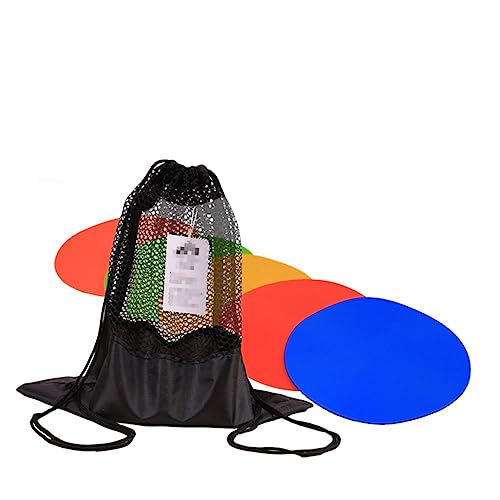 6Pcs Soccer Spot Markers Football Training Discs for Agility Drills Durable TPE Material with Storage Bag for Gym Class and Outdoor Sports