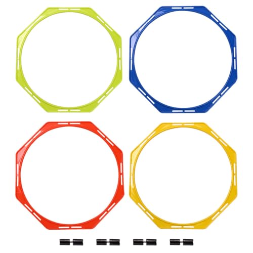 4Pcs Agility Training Rings Football Exercise Circles for Speed and Agility Training Portable Agility Gear for Soccer and Basketball