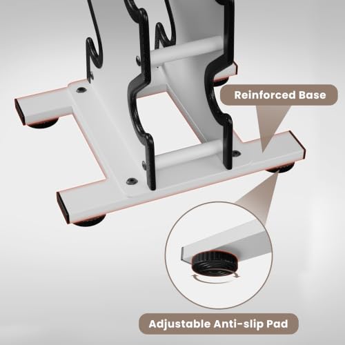 Dumbbell Rack Stand Only, 7-Tier | 5-Tier | 3-Tier Weight Rack for Dumbbell - color: White, size: 3 Tier