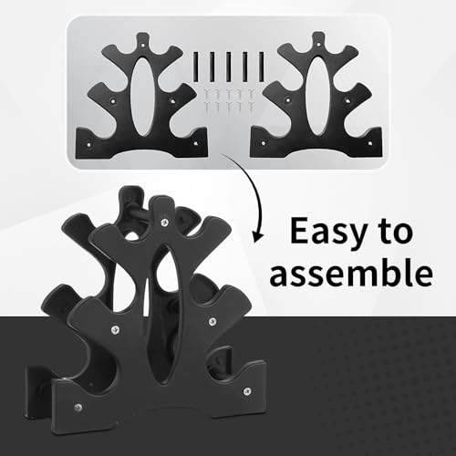 Topyond Dumbbell Rack,3 Tier Dumbbell Weight Rack, A-Frame Dumbbell Weight Rack, Dumbbell Rack Only for Home Gym,Weight Racks For Free,Weight Holder Storage Accessories for Home Gym Exercise(Rack Only, No Dumbbells)