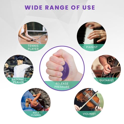 3 Pack Stress Balls for Adults, Hand Strengthening Devices Exercise Balls Physical Therapy Ball, Squeeze Balls for Hand Therapy, Hand Exerciser for Hand Finger Forearm Wrist Training and Relax