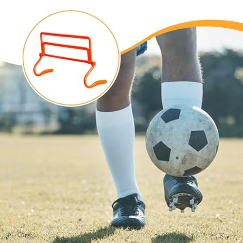 Colaxi Agility Hurdle,Agility Speed Training Equipment,Adjustable Height Jumping Bar Set for Foot Exercise Coaching Soccer - color: orange