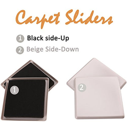8pcs 5in.Reusable Carpet Slider-Furniture Slider-Furniture Moving Slider-Moving Pad-Sofa Glider-Furniture Glides
