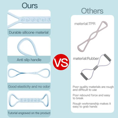 2026 Upgraded Figure 8 Resistance Band for Physical Therapy, Shoulder Back Arm Exercise Bands, 3 Resistance Levels for 15 25 35lb for Kids Adult Elderly - color: 15LB+25LB+35LB