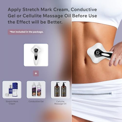 Body Sculpting Machine - Cellulite Massager Tool with Heating Skin Tightening for Home Use, Cellulite Remover for Belly, Legs, Belly, Arms, Buttocks, Wireless & Lightweight